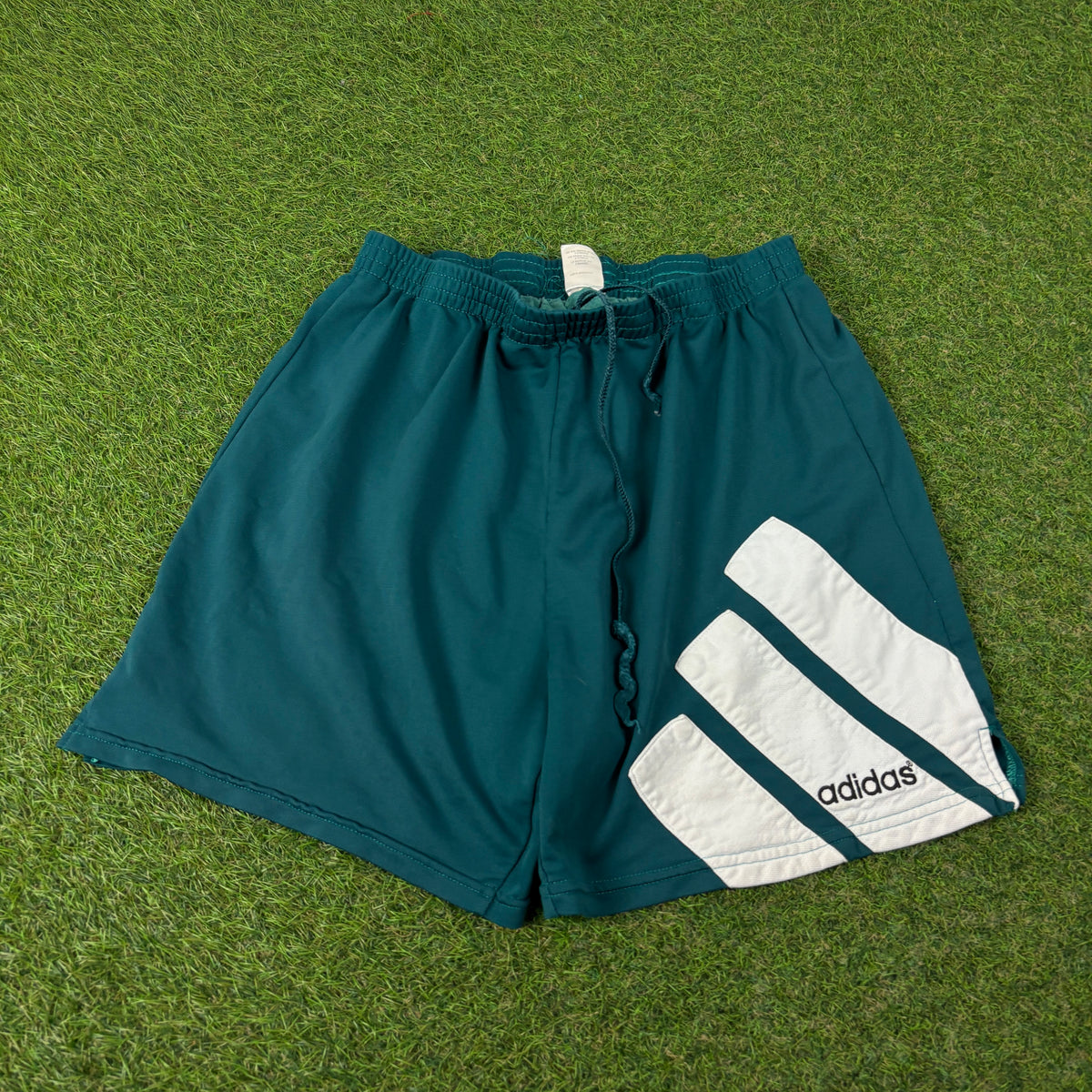 90s Adidas Football Shorts Green Large