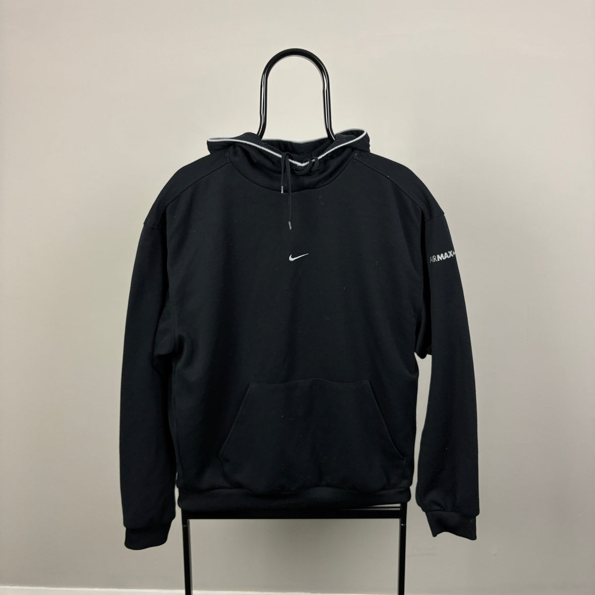 00s Nike Air Max Centre Swoosh Hoodie Black Medium