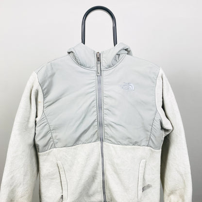 00s The North Face Fleece Zip Hoodie White Womens Large