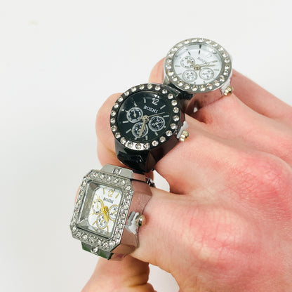 Midnight Dial Watch Ring Adjustable