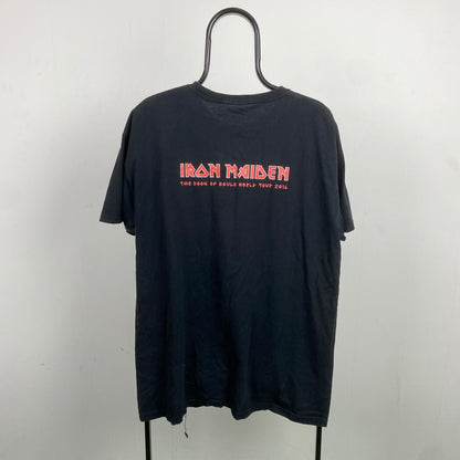 Retro Fruit of the Loom Iron Maiden T-Shirt Black XL