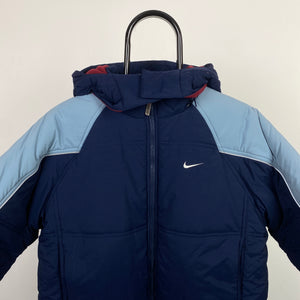 00s Nike Puffer Jacket Blue XS