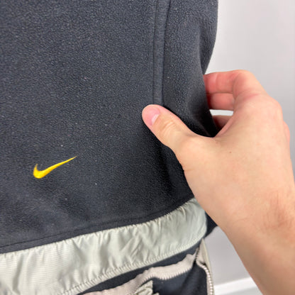 00s Nike Zip Pocket Fleece Sweatshirt Grey Small
