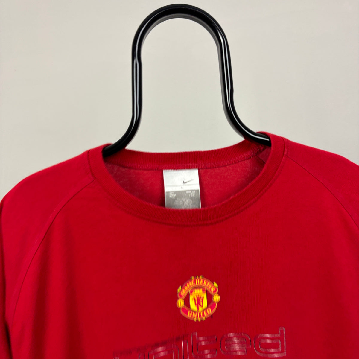 00s Nike Manchester United T-Shirt Red Large