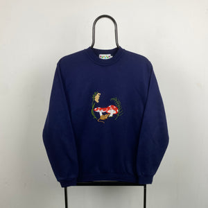 Retro 90s Mouse Sweatshirt Blue Medium