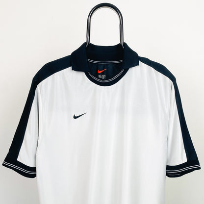 90s Nike Football Shirt T-Shirt White Large