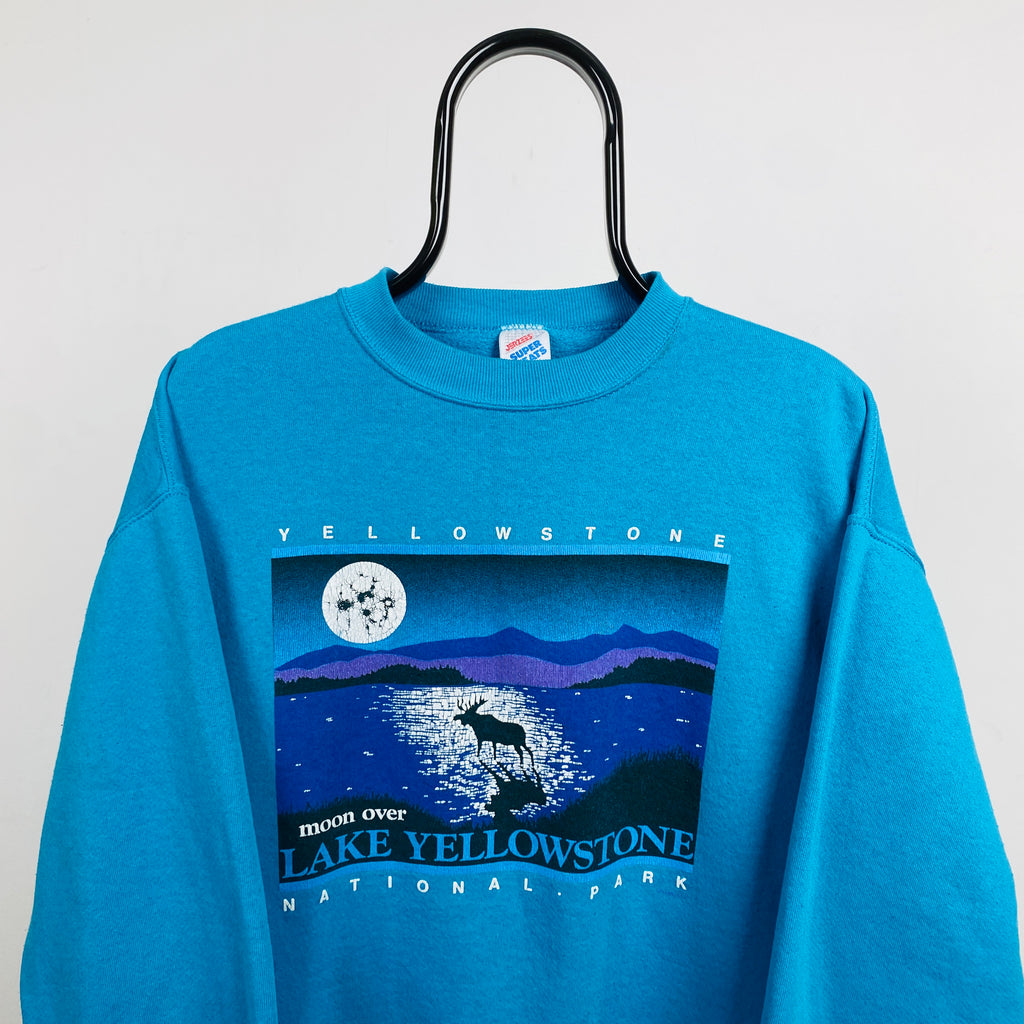 Retro Yellowstone Sweatshirt Blue Large