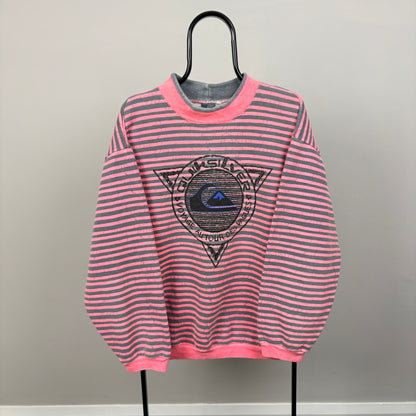 80s Quiksilver Surf Sweatshirt Pink XL