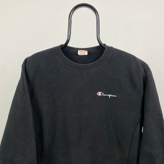 Retro Champion Sweatshirt Black Medium