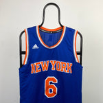 Retro New York Porzingis Basketball Vest Jersey T-Shirt Blue Small
