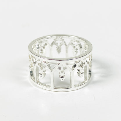 Cathedral Band Ring Silver