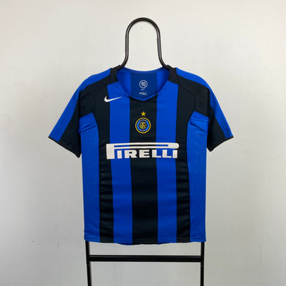 90s Nike Inter Milan Football Shirt T-Shirt Blue XS