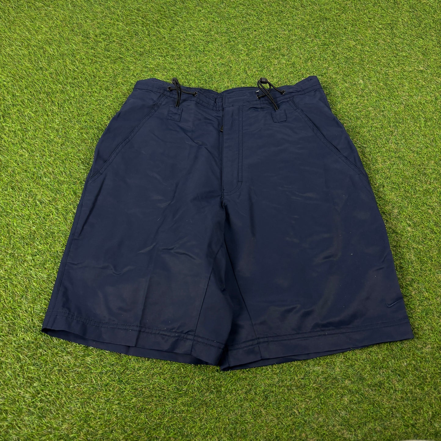 00s Nike Belted Toggle Shorts Blue Small
