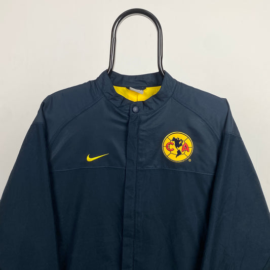 90s Nike Club America Windbreaker Jacket Blue Small