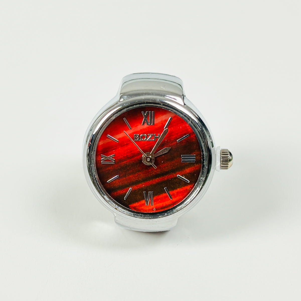 Vintage Watch Ring Ruby Red