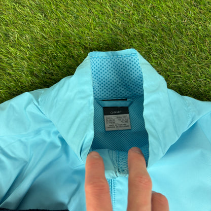 00s Nike Clima-Fit Tracksuit Jacket + Joggers Set Blue Large