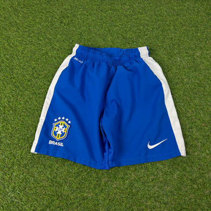 00s Nike Brazil Football Shorts Blue XS