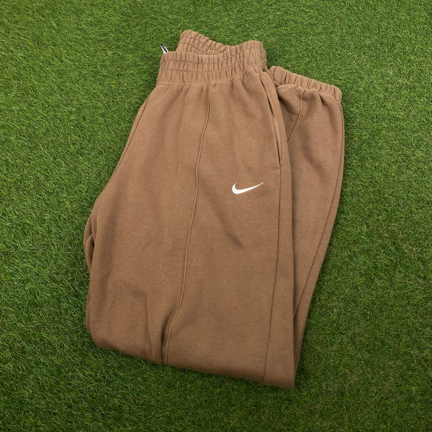 00s Nike Wide Leg Cotton Joggers Brown Small