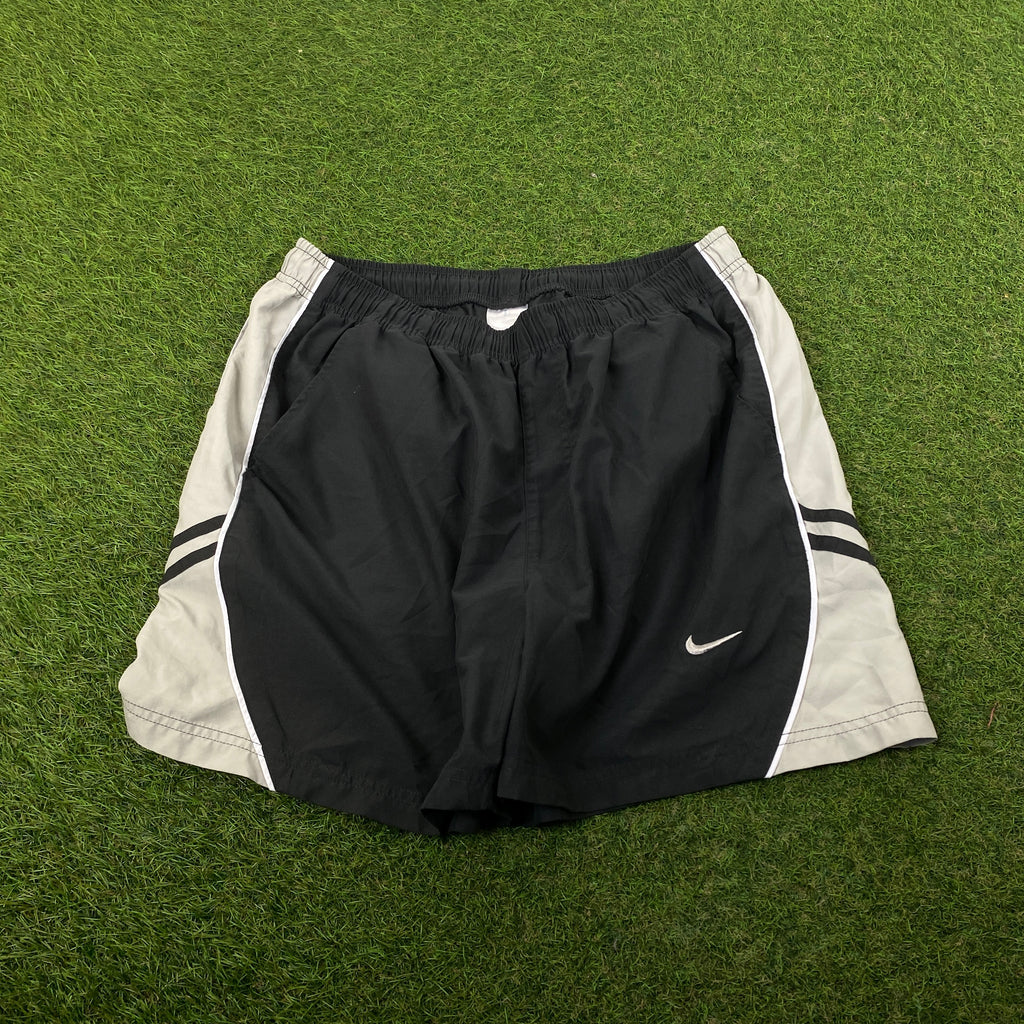 90s Nike Piping Shorts Black Large