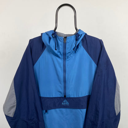 90s Nike ACG Packable Waterproof Coat Jacket Blue Large