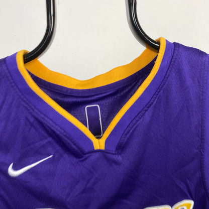 00s Nike Lakers James NBA Basketball Jersey Vest T-Shirt Purple XL