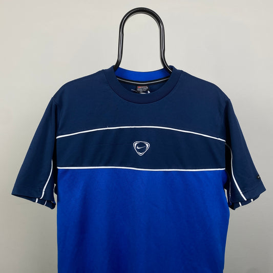 00s Nike Piping T-Shirt Blue Medium
