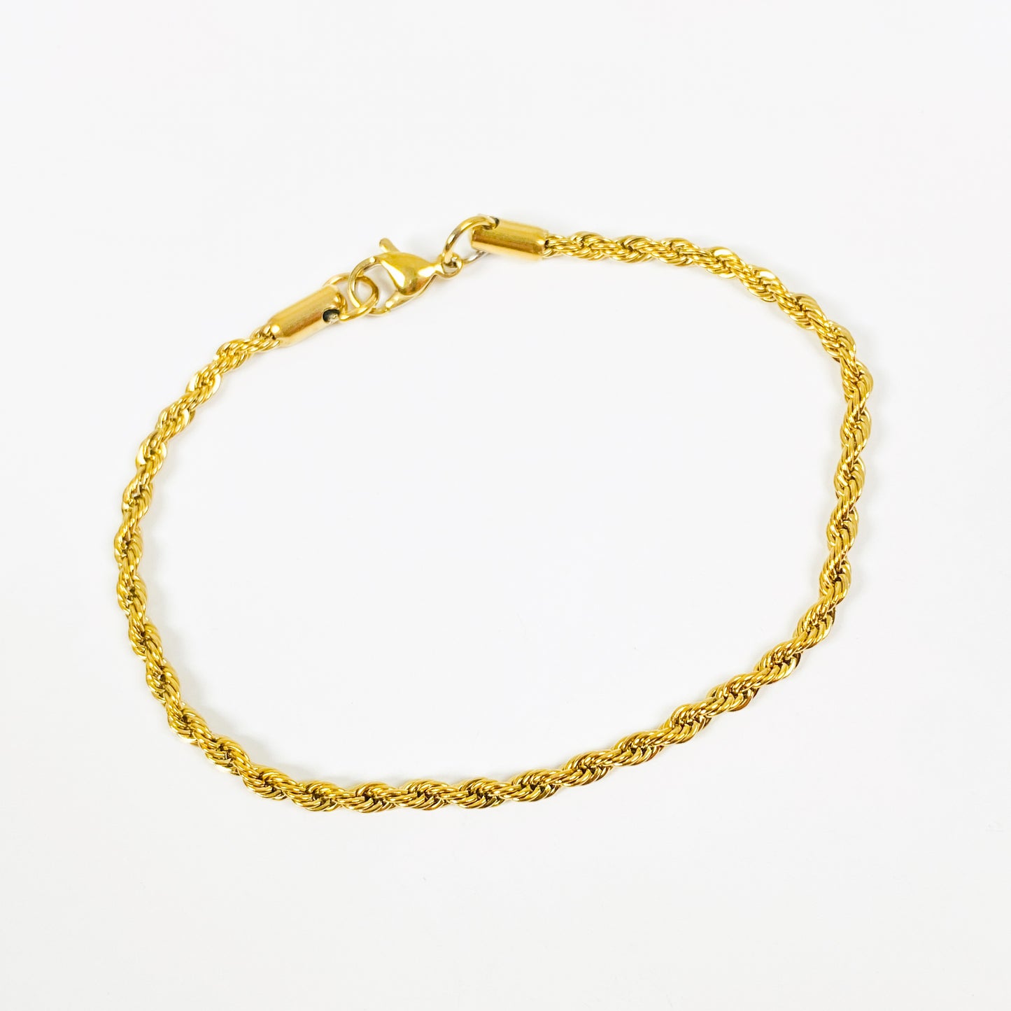 Vintage Cube Link Bracelet Chain Gold