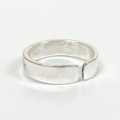 Retro Adjustable Lava Ring Silver