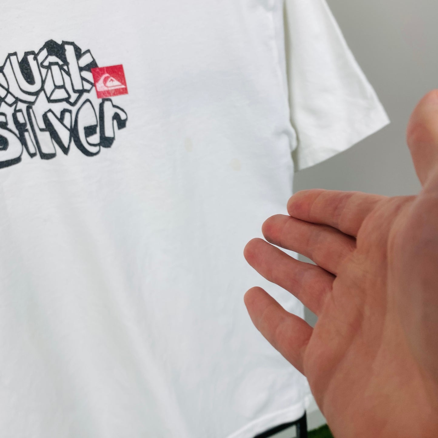 Retro Quiksilver T-Shirt White Small