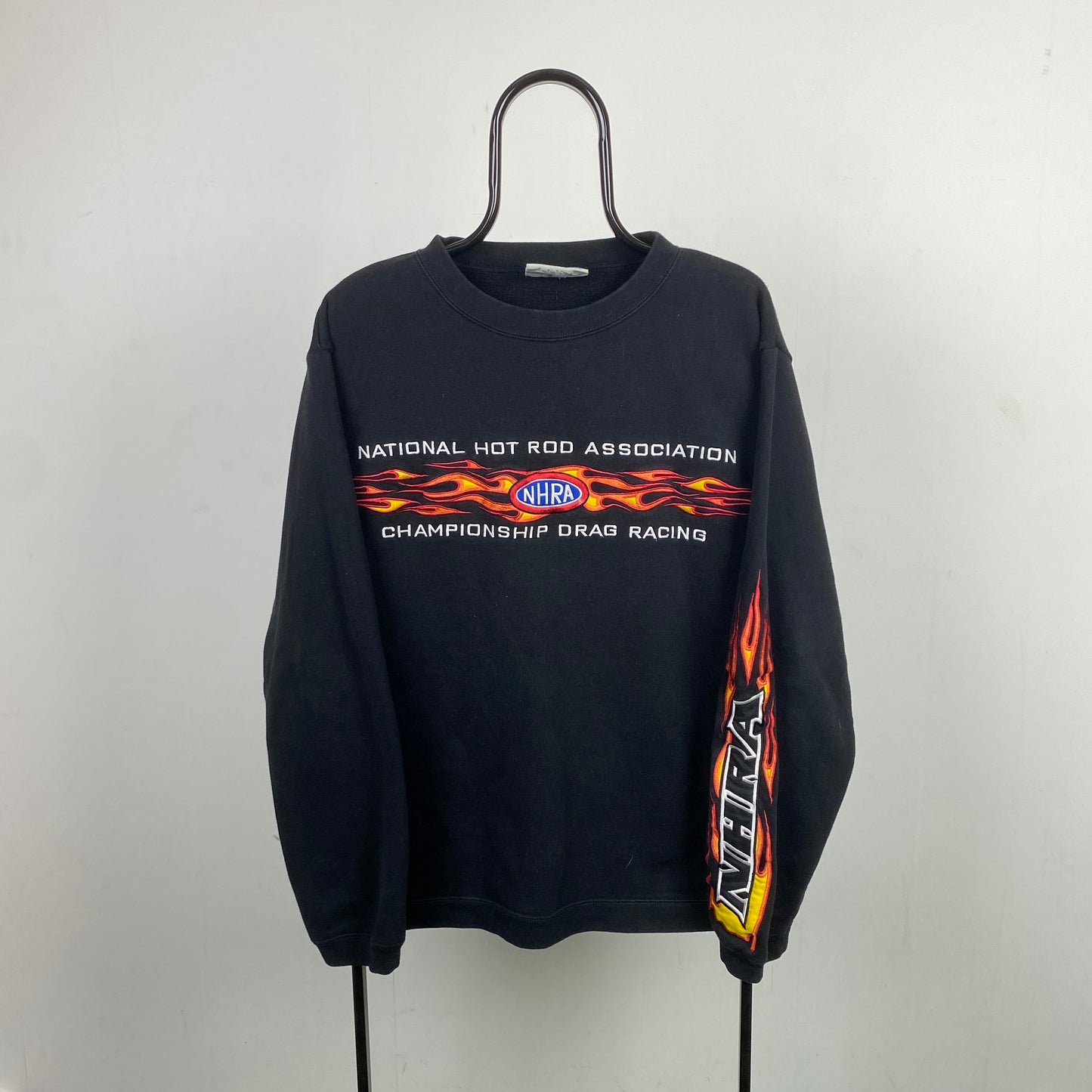 Retro 90s Hot Rod Sweatshirt Black Small