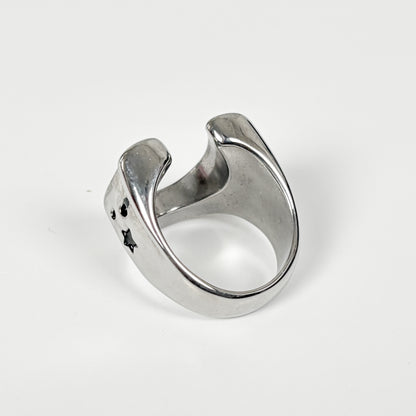 Lucky Horseshoe Ring Silver