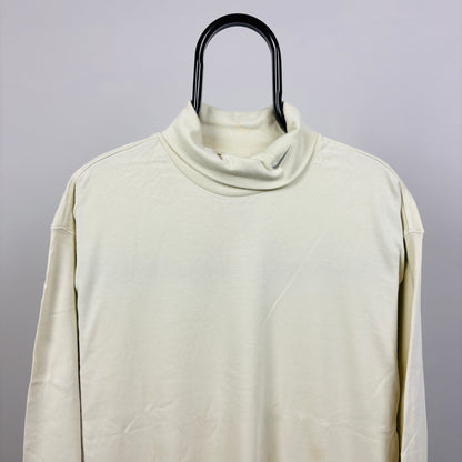 00s Nike Roll Neck Sweatshirt Brown XL