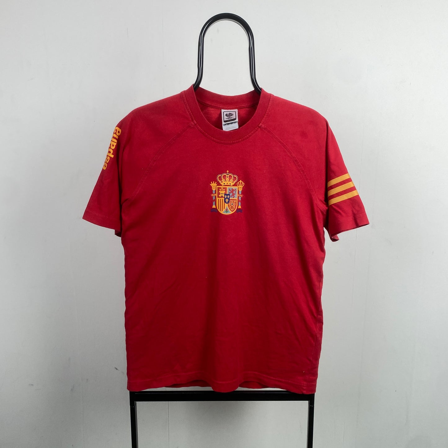 00s Adidas World Cup Spain Football Shirt T-Shirt Red Small