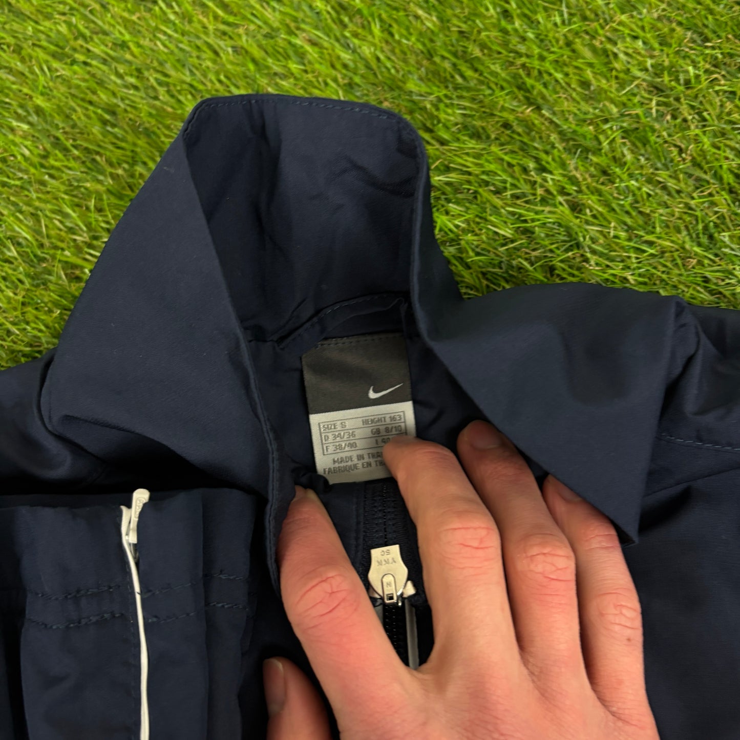 00s Nike Court Piping Windbreaker Jacket + Joggers Set Blue Small