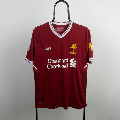 Retro New Balance Liverpool Football Shirt T-Shirt Red Medium