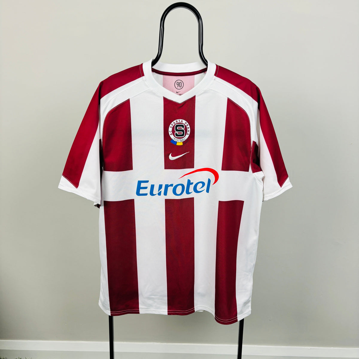 00s Nike Sparta Prague Football Shirt T-Shirt Red Large