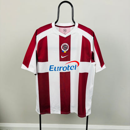 00s Nike Sparta Prague Football Shirt T-Shirt Red Large