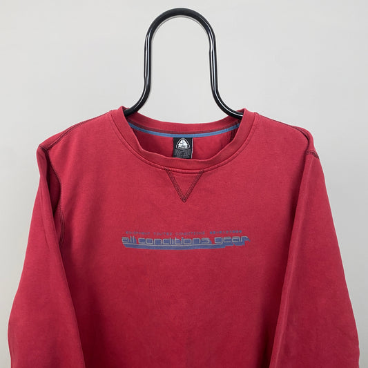 00s Nike ACG Sweatshirt Red Medium