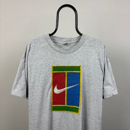 90s Nike Challenge Court T-Shirt Grey Large