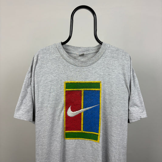 90s Nike Challenge Court T-Shirt Grey Large