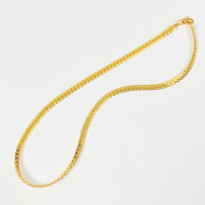 Baguette Chain Necklace Gold