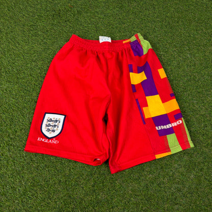 90s Umbro England Football Shorts Red XS