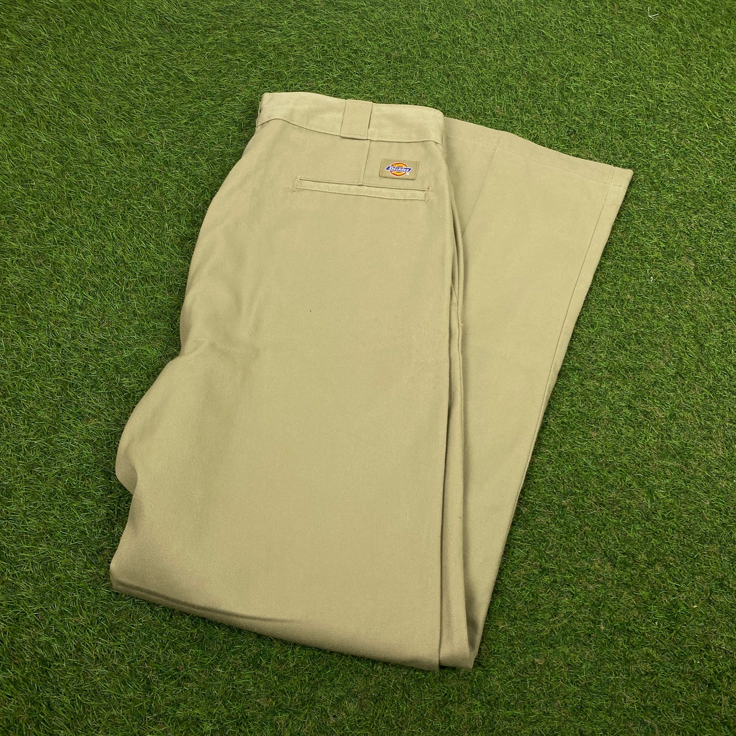 Retro Dickies Cargo Trousers Joggers Brown Large