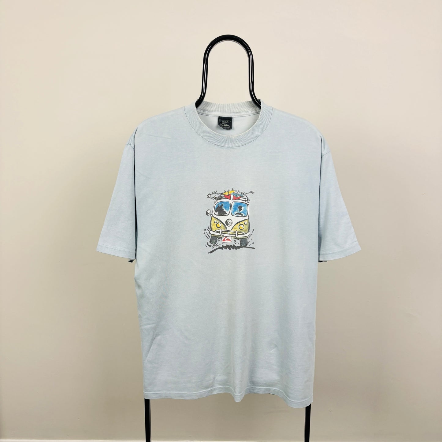 90s Quiksilver Surf T-Shirt Blue Medium