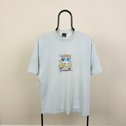 90s Quiksilver Surf T-Shirt Blue Medium