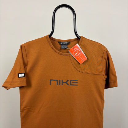 00s Nike Morse Code T-Shirt Brown Small