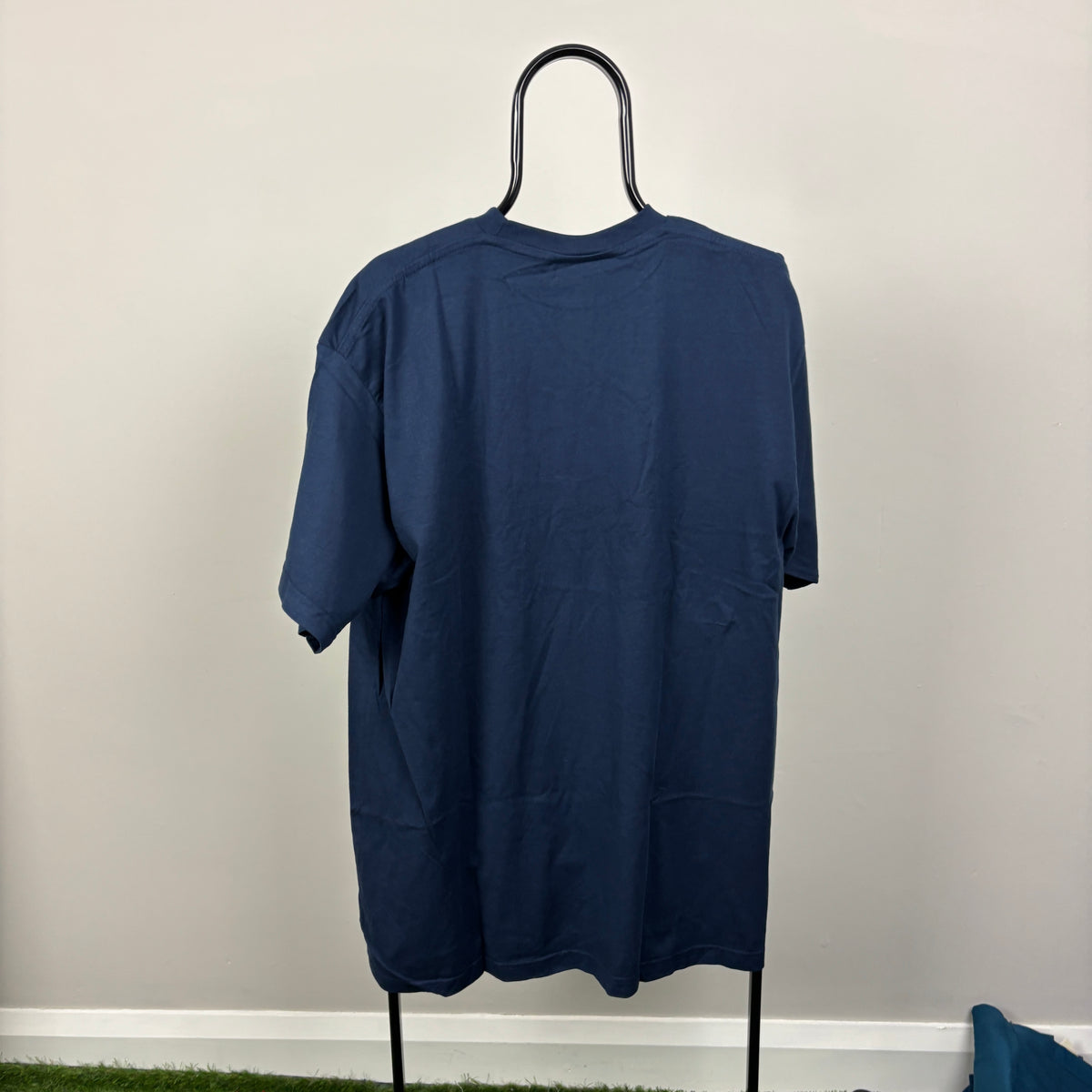 00s Nike Metallic Logo T-Shirt Blue XL