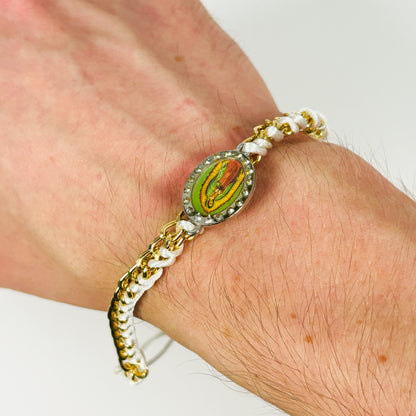 Braided Jesus Bracelet Silver