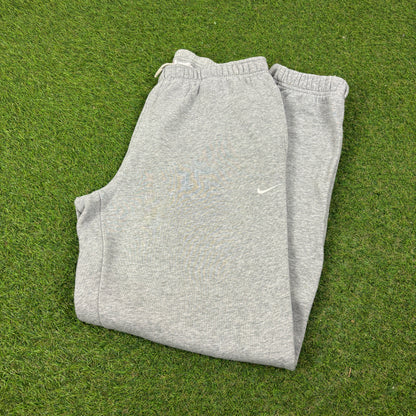 00s Nike Wide Leg Cotton Joggers Grey Medium