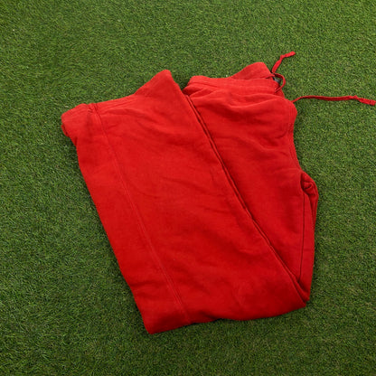 00s Nike Cotton Joggers Red Medium